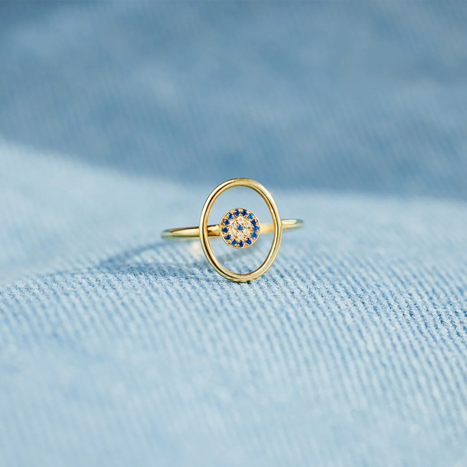 925 Sterling Silver Evil Eye Ring - Charming Charlie