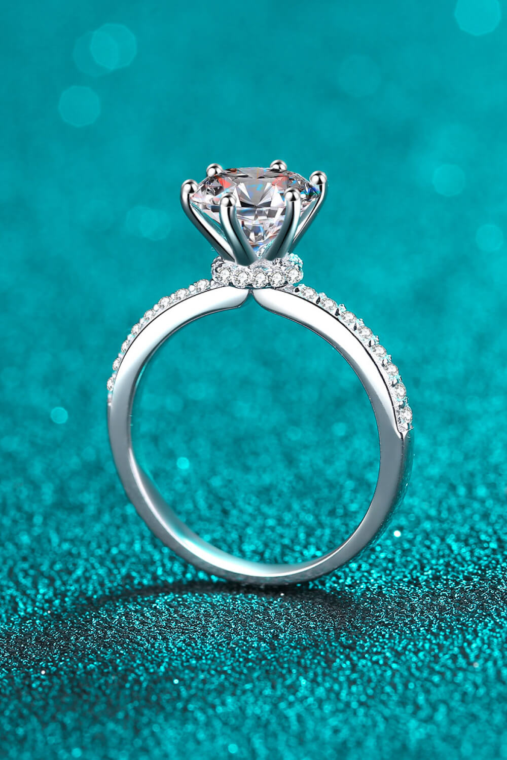 925 Sterling Silver 2 Carat Moissanite Ring - Charming Charlie