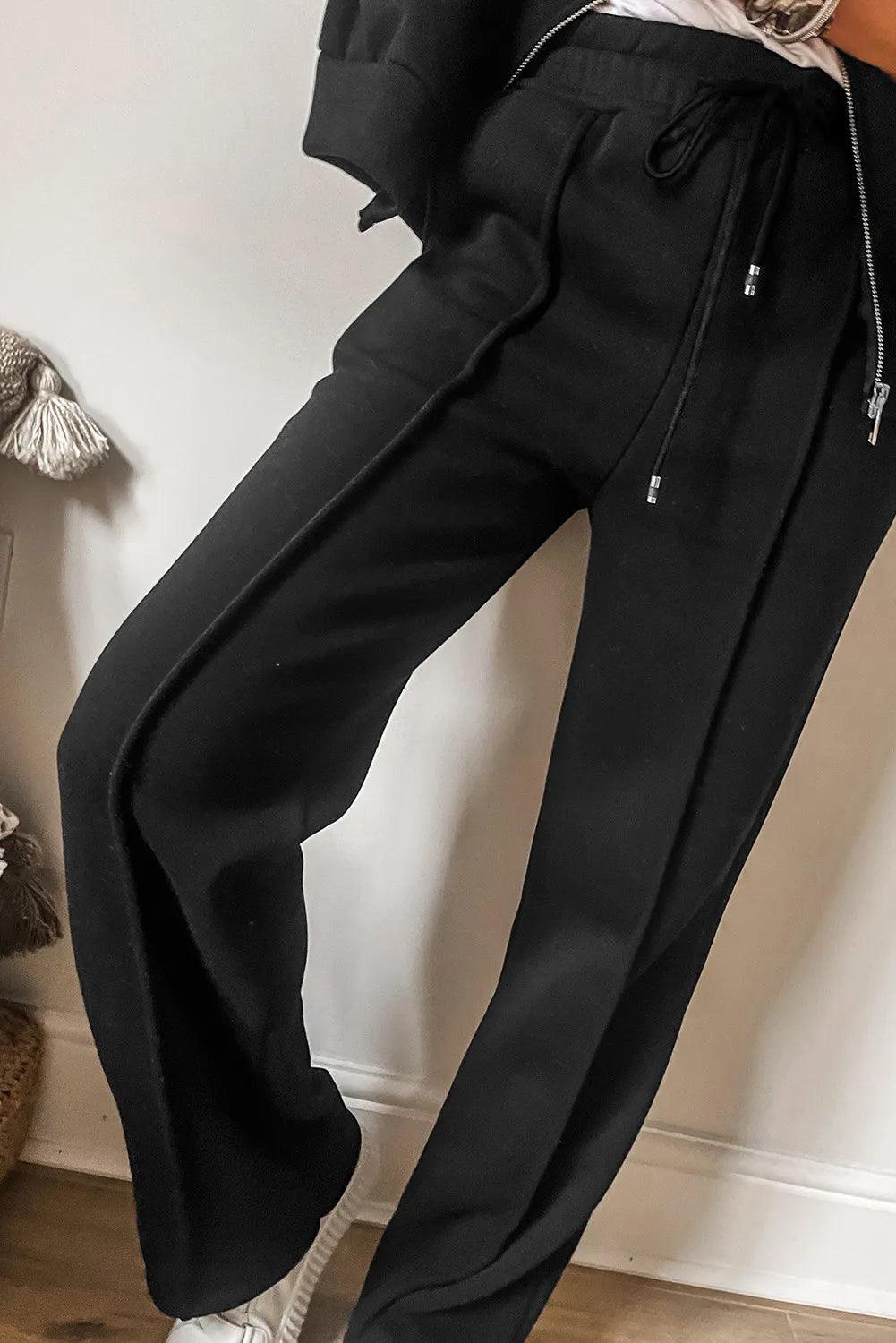 Zip Up Long Sleeve Top and Pants Set - Charming Charlie