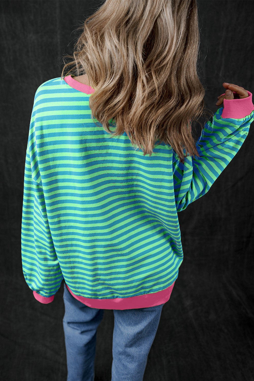 Pumpkin Striped Long Sleeve Sweatshirt - Charming Charlie