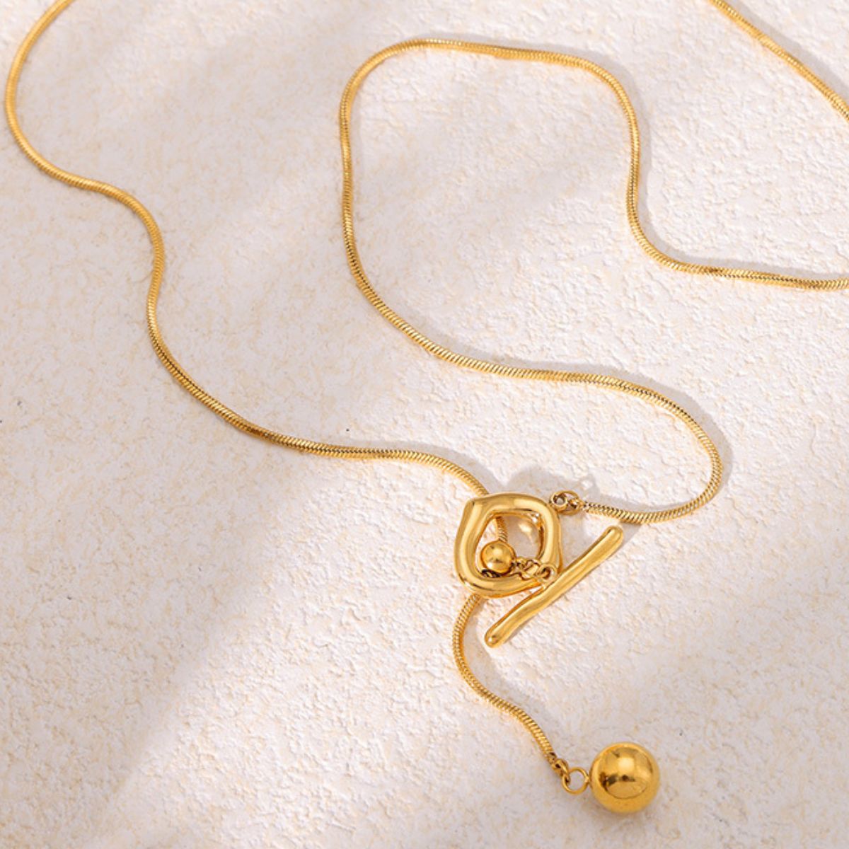 Stainless Steel Bead Necklace - Charming Charlie
