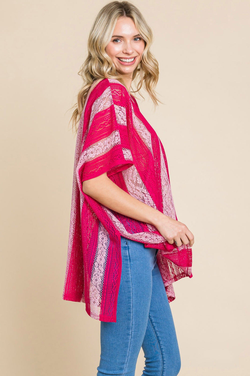 Cotton Bleu by Nu Label V Neck Drop Shoulder Oversize Top - Charming Charlie