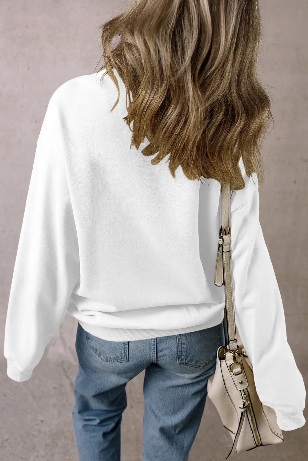 Graphic Dropped Shoulder Long Sleeve Sweatshirt - Charming Charlie