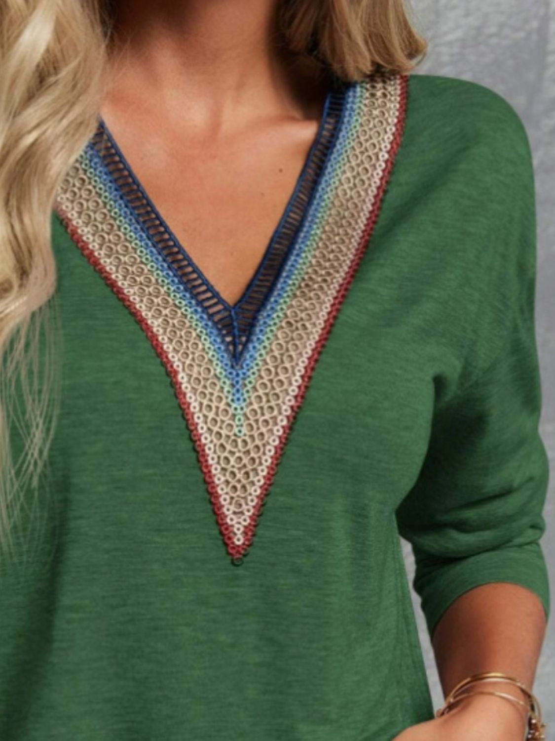 V-Neck Long Sleeve T-Shirt - Charming Charlie