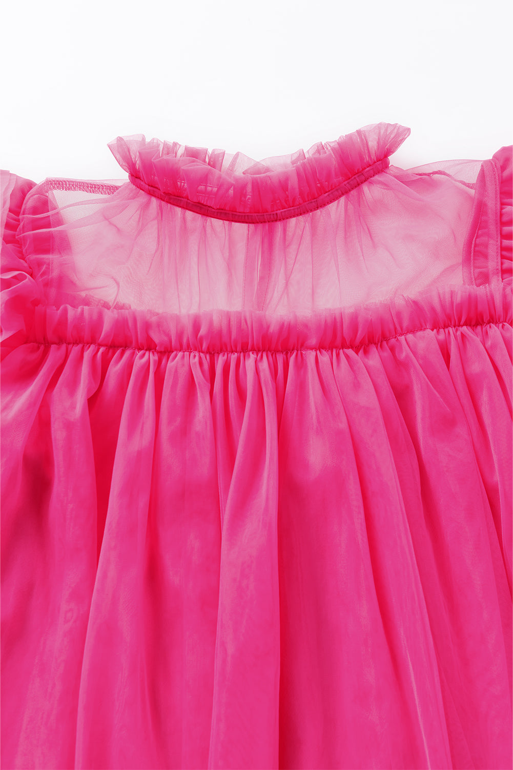Frill Mock Neck Cap Sleeve Blouse - Charming Charlie
