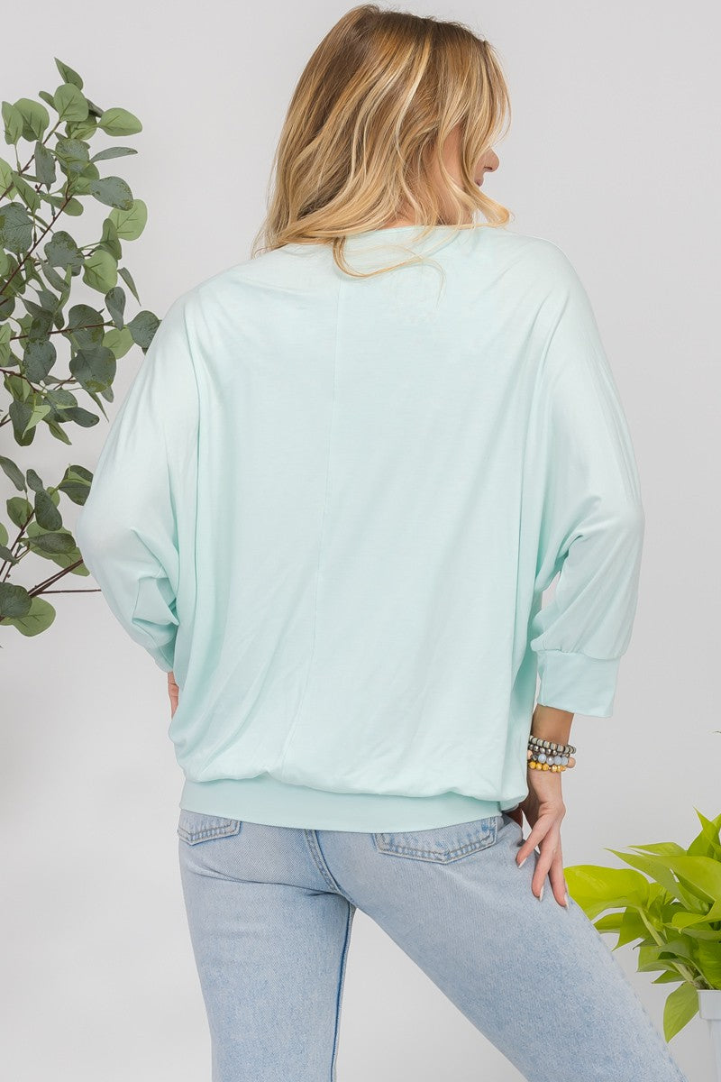 Celeste Full Size Floral Round Neck Top with Two Layer Detail - Charming Charlie