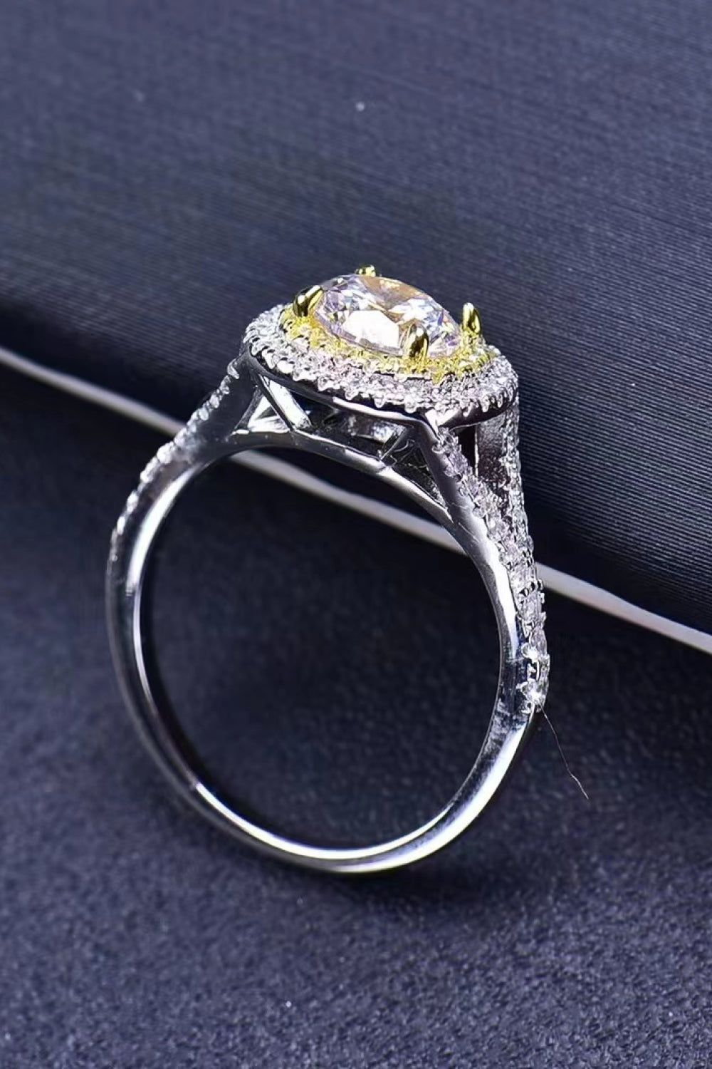 Two-Tone 1 Carat Moissanite Ring - Charming Charlie