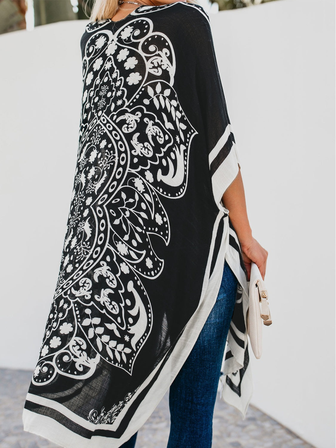 Printed Open Front Cover-Up - Charming Charlie
