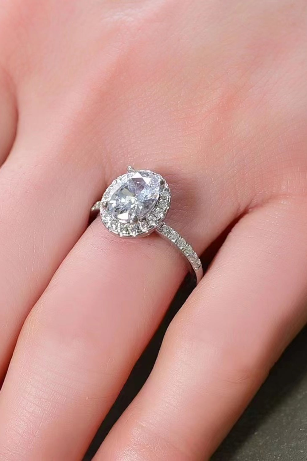 2 Carat Moissanite Platinum-Plated Ring - Charming Charlie