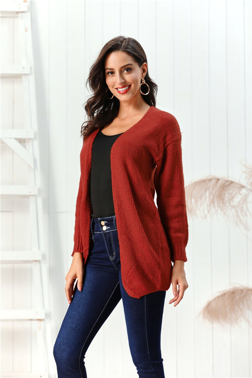 Open Front Long Sleeve Cardigan - Charming Charlie
