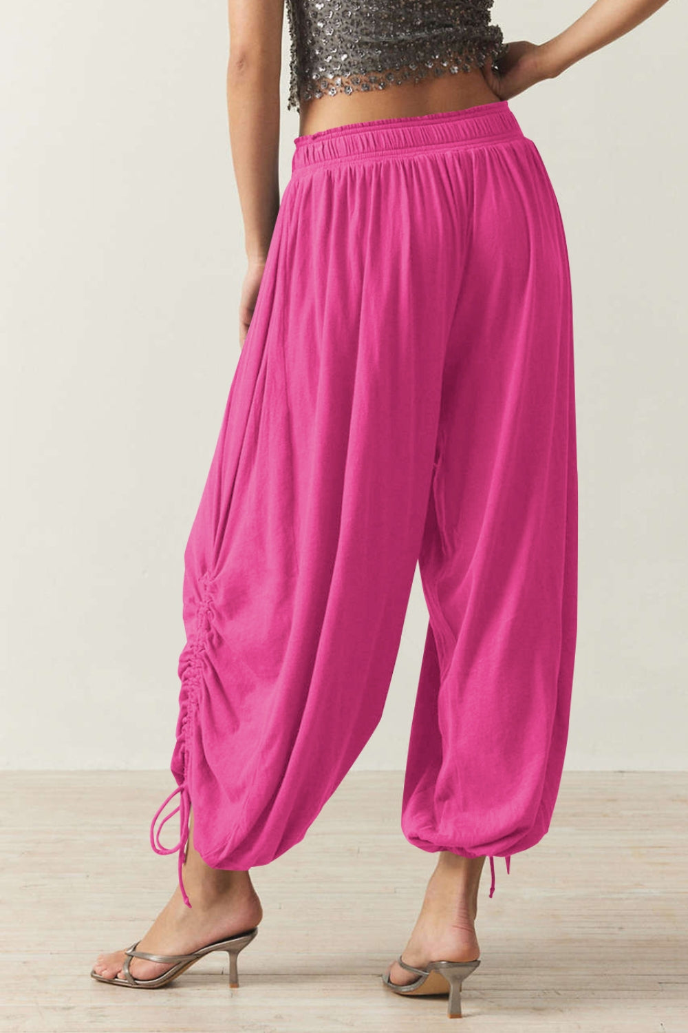 Drawstring Ruched Pants - Charming Charlie