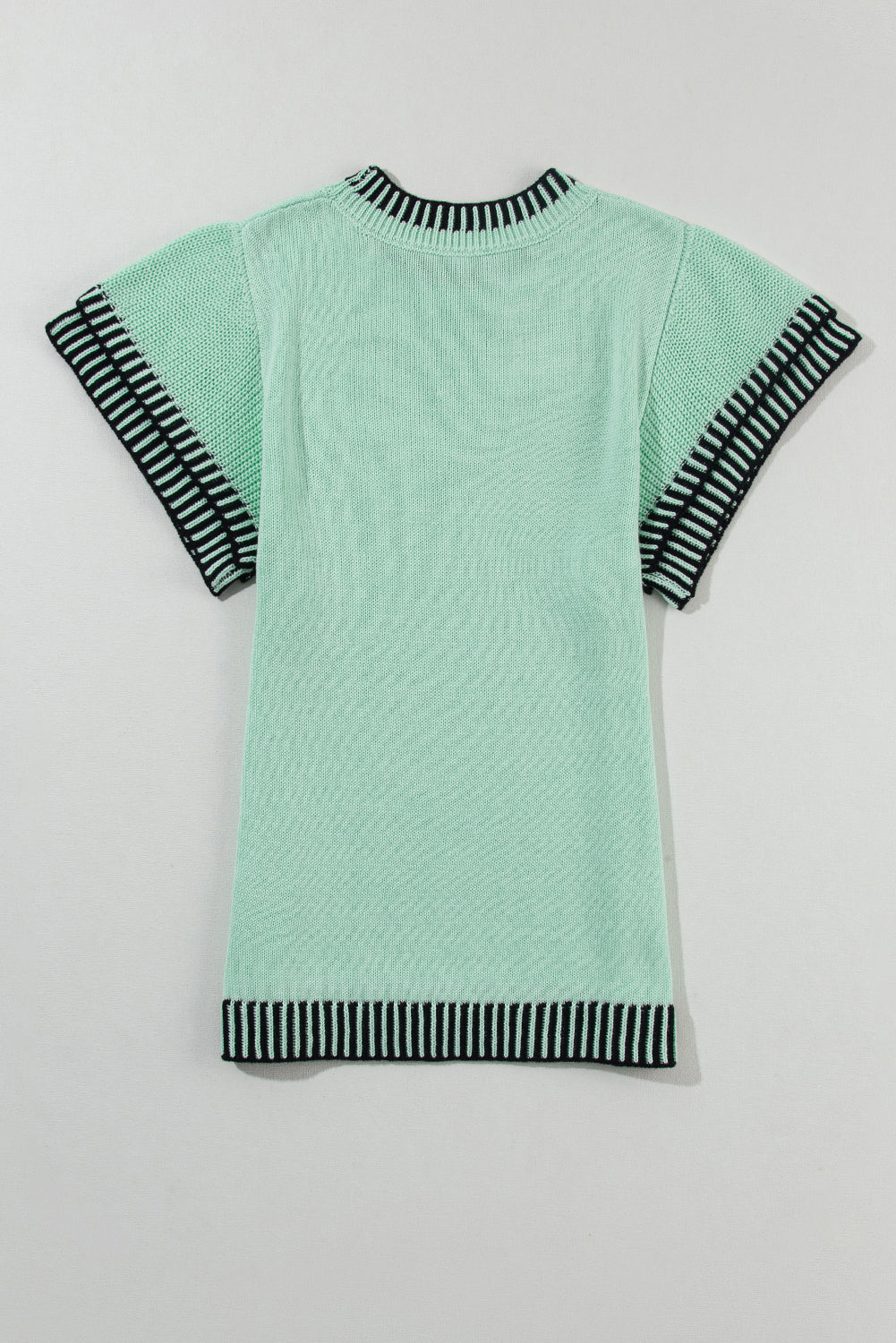 Round Neck Short Sleeve Knit Top - Charming Charlie
