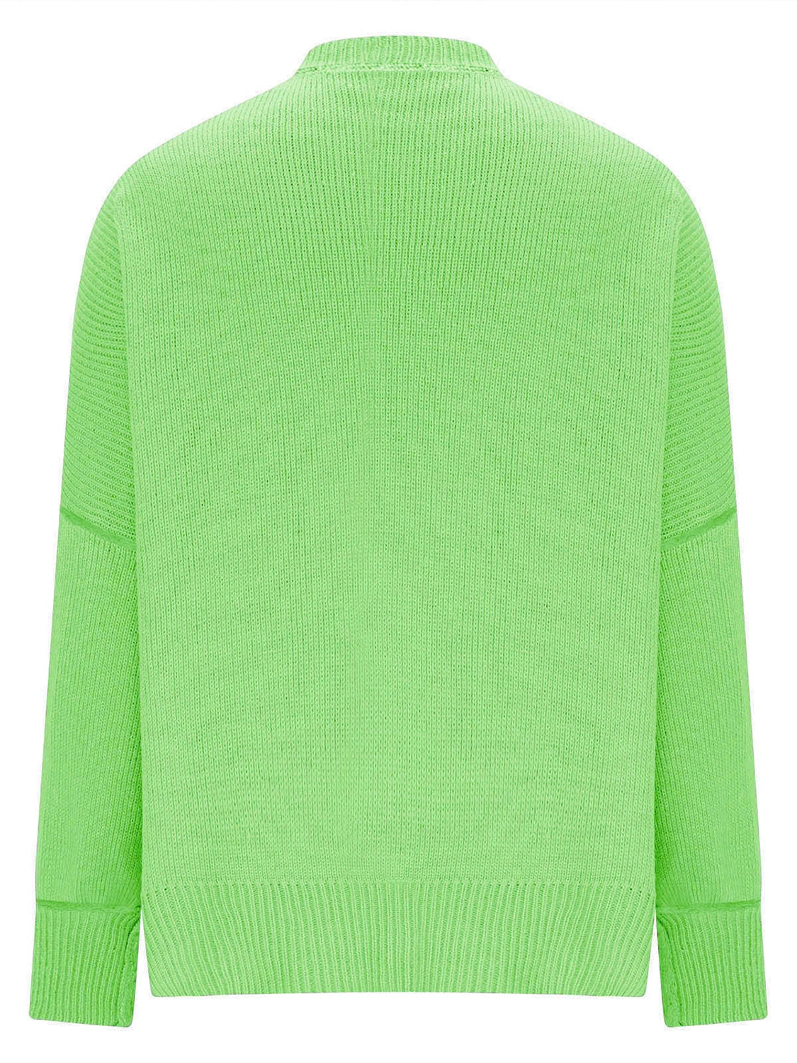 Round Neck Long Sleeve Sweater - Charming Charlie