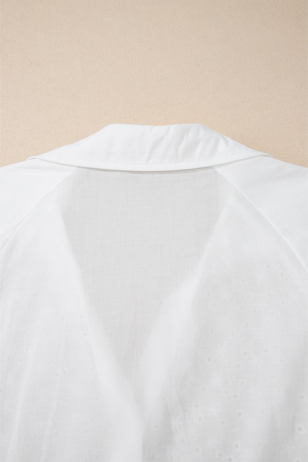 Embroidered Eyelet Collared Neck Long Sleeve Shirt - Charming Charlie
