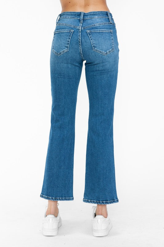 bytos Full Size Cat's Whiskers Mid Rise Ankle Jeans - Charming Charlie