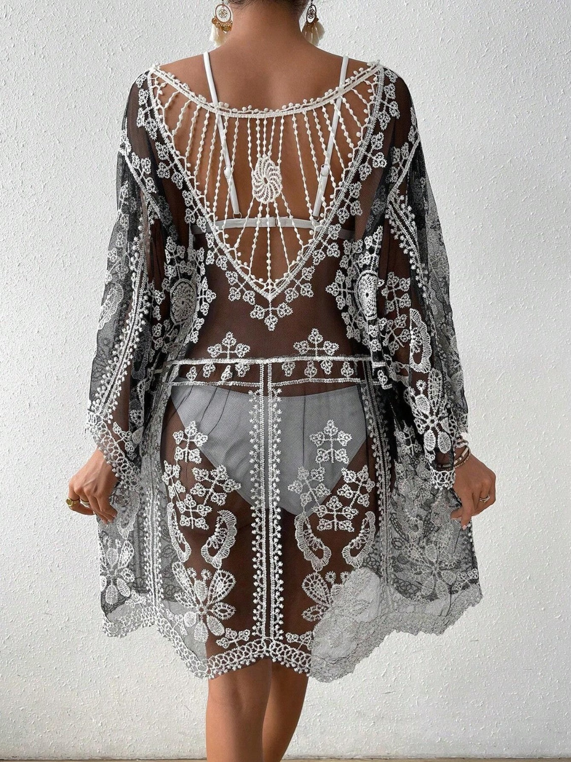 Lace Round Neck Cover-Up - Charming Charlie