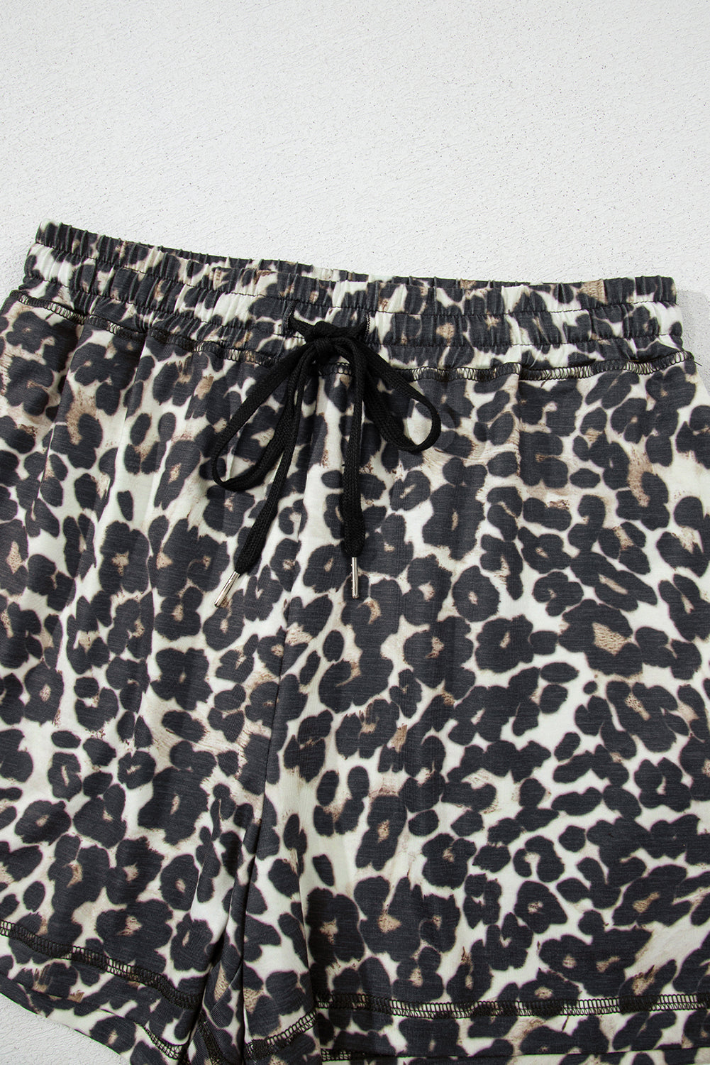 Leopard Round Neck Top and Shorts Set - Charming Charlie