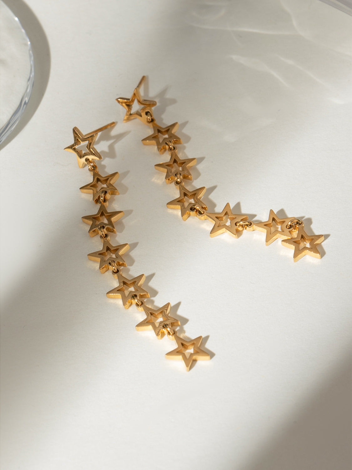 Stainless Steel Cutout Star Earrings - Charming Charlie