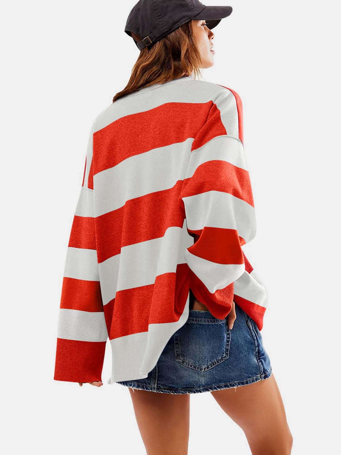 Color Block Half Zip Long Sleeve Sweater - Charming Charlie