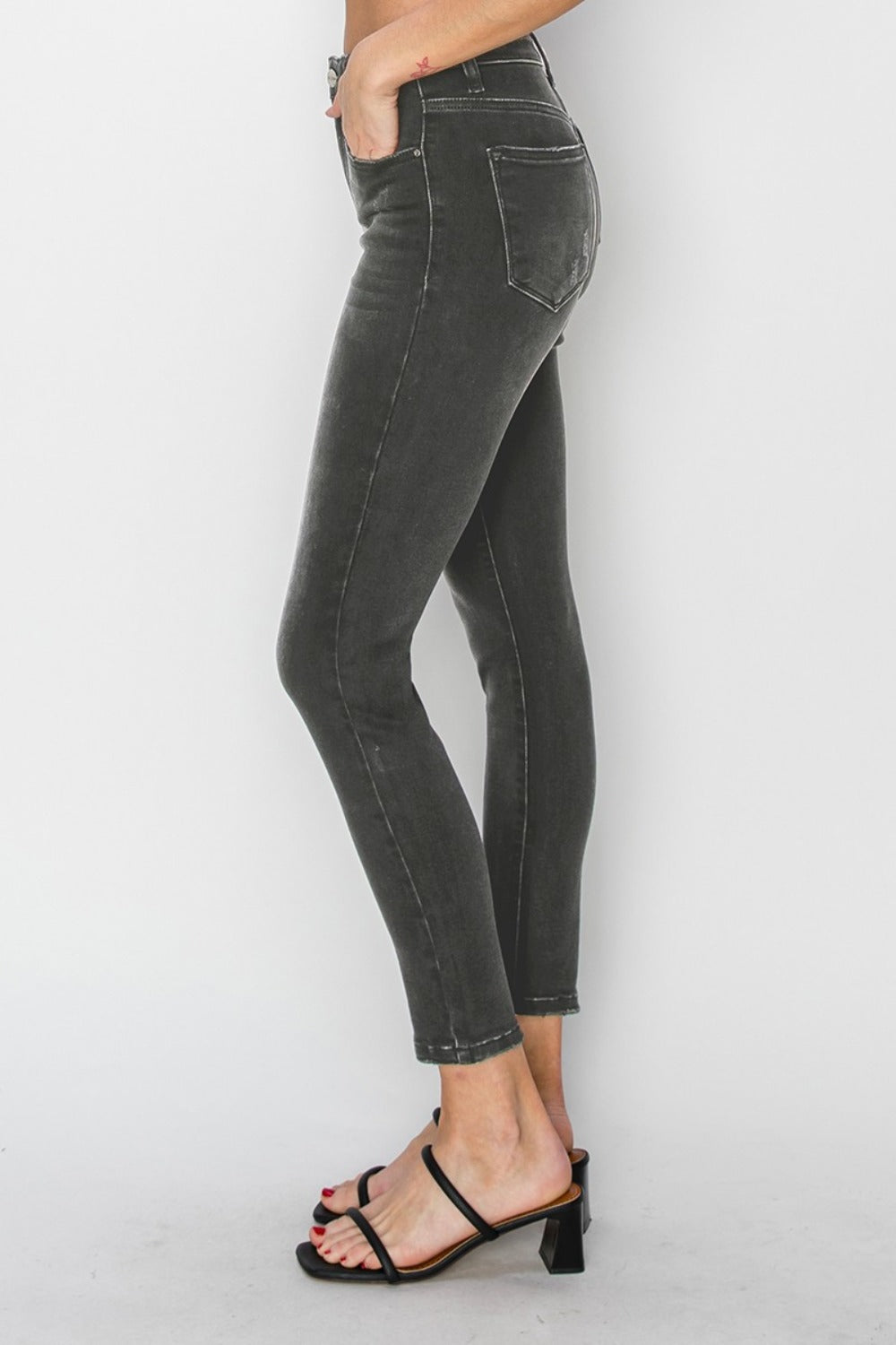 RISEN Full Size High Rise Ankle Skinny Jeans - Charming Charlie