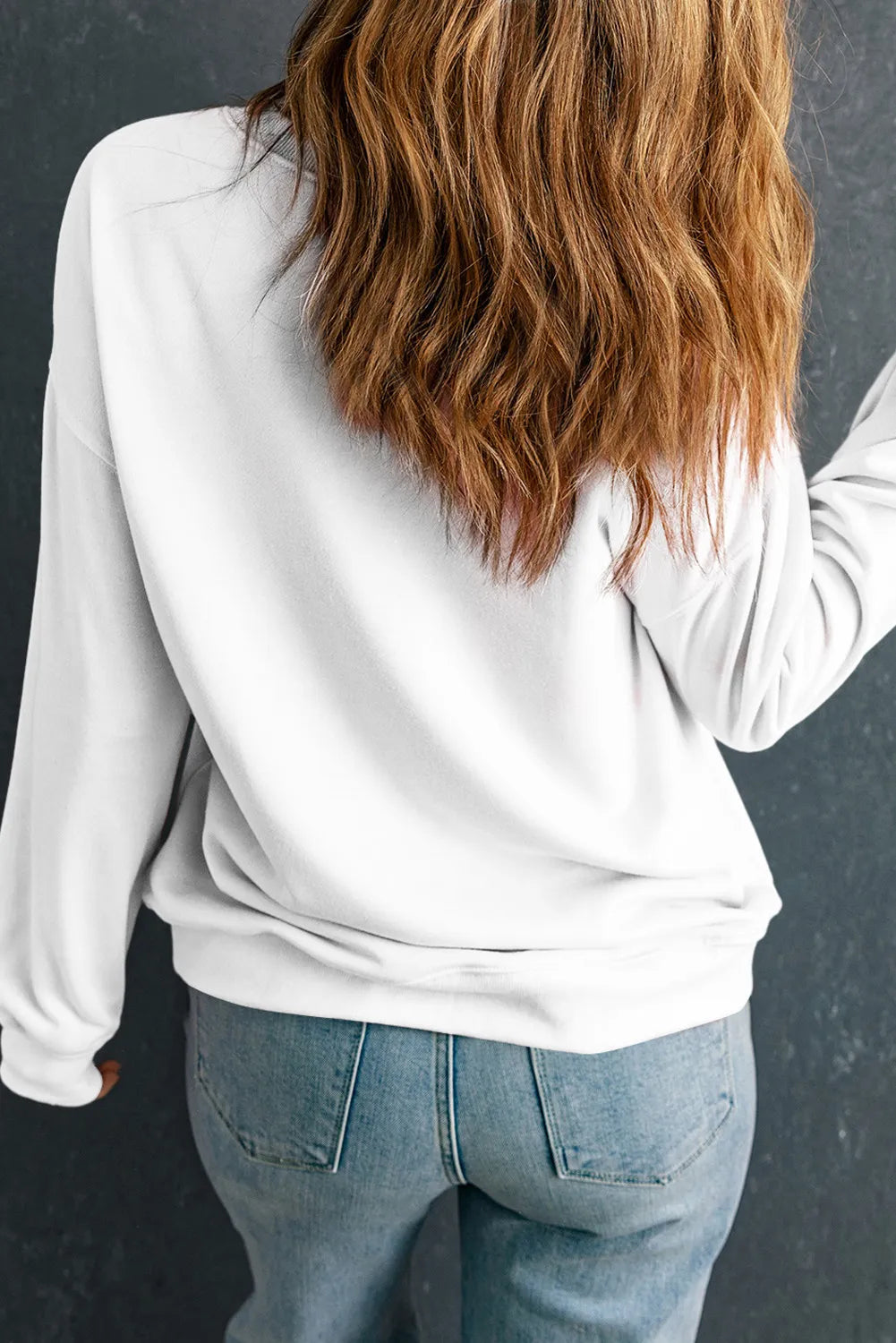 Leopard Round Neck Long Sleeve Sweatshirt - Charming Charlie