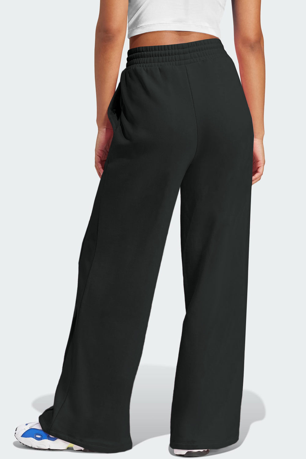 Drawstring Wide Leg Active Pants - Charming Charlie
