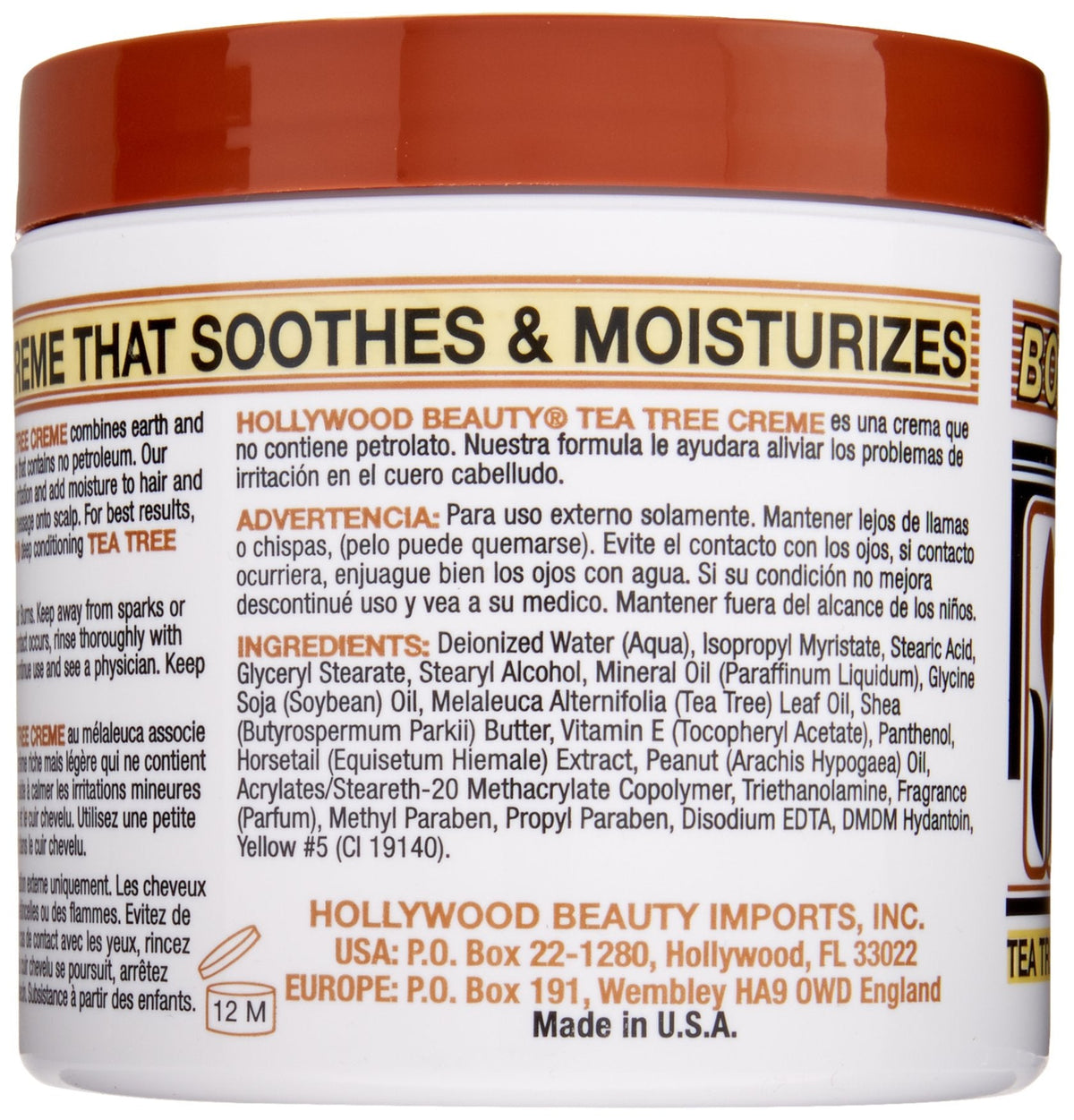 Hollywood Beauty Tea Tree Creme Hair and Scalp Conditioner, White , 10.5 Ounce - Charming Charlie