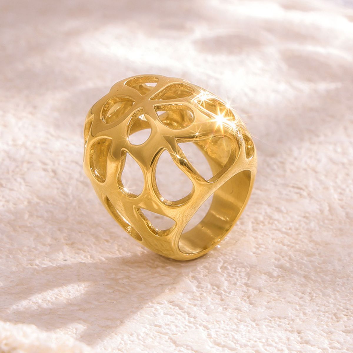 Stainless Steel Cutout Ring - Charming Charlie