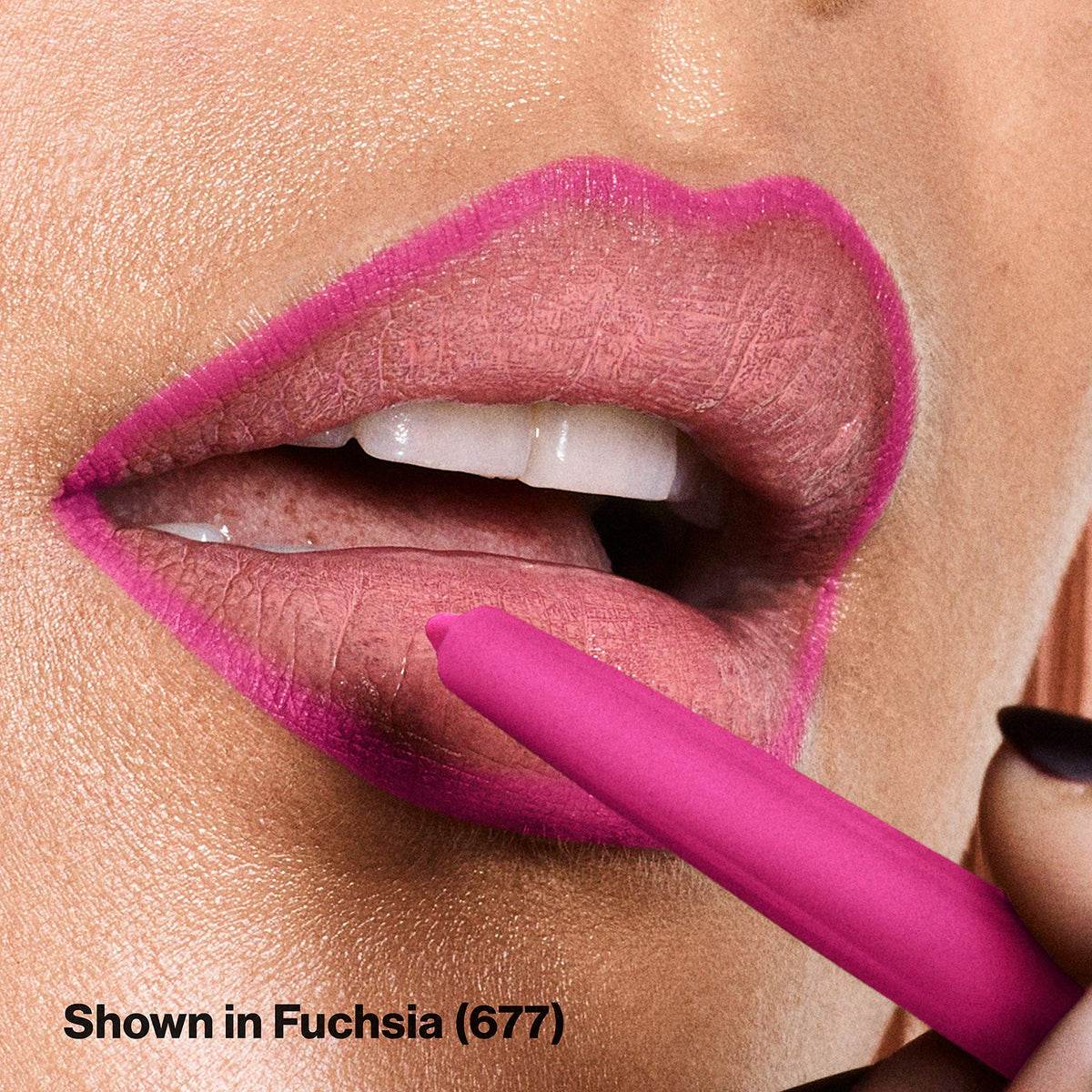 Revlon Lip Liner, Colorstay Lip Makeup with Built-in-Sharpener, Longwear Rich Lip Colors, Smooth Application, 677 Fuchsia, 0.01 oz - Charming Charlie
