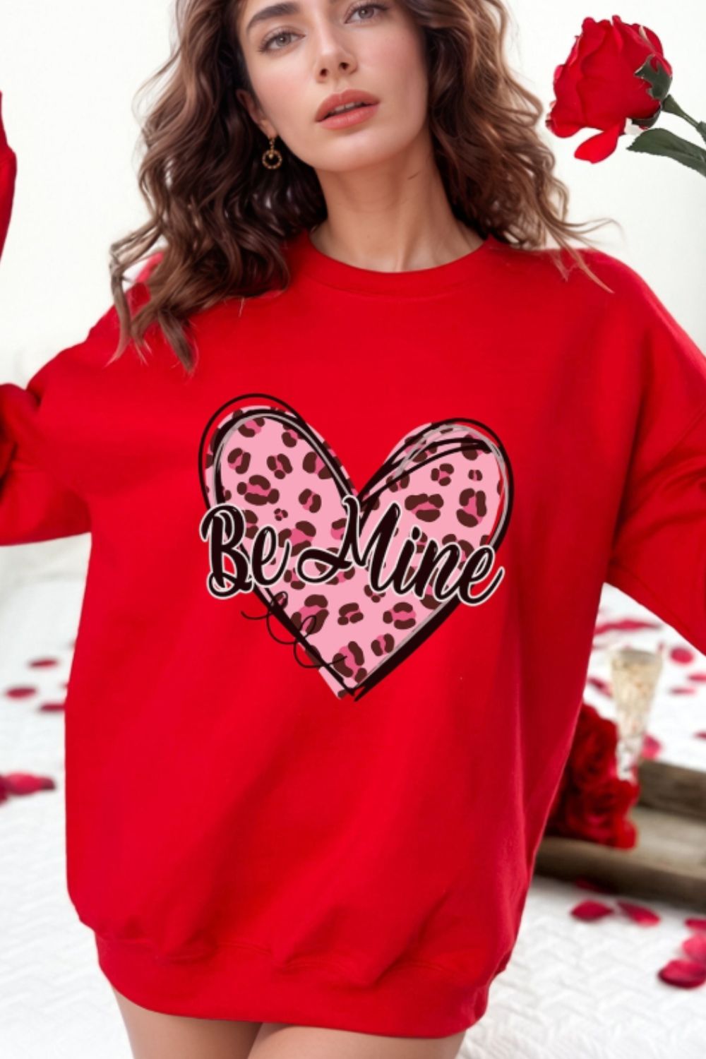 Valentine's Day BE MINE Heart Long Sleeve Sweatshirt - Charming Charlie