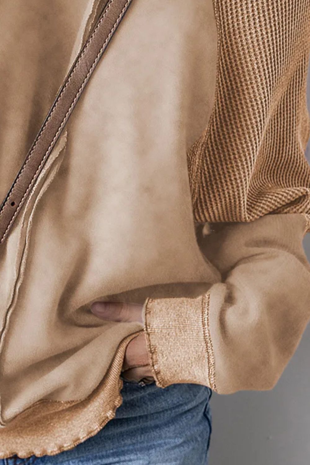 Exposed Seam Long Sleeve Sweatshirt - Charming Charlie