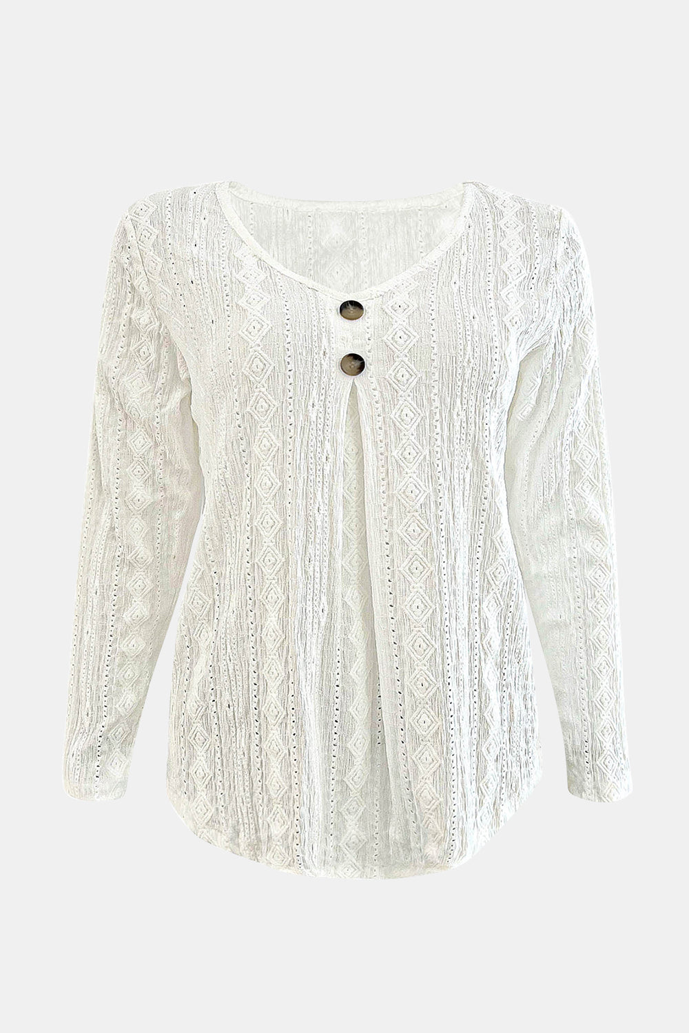 V-Neck Long Sleeve Blouse - Charming Charlie