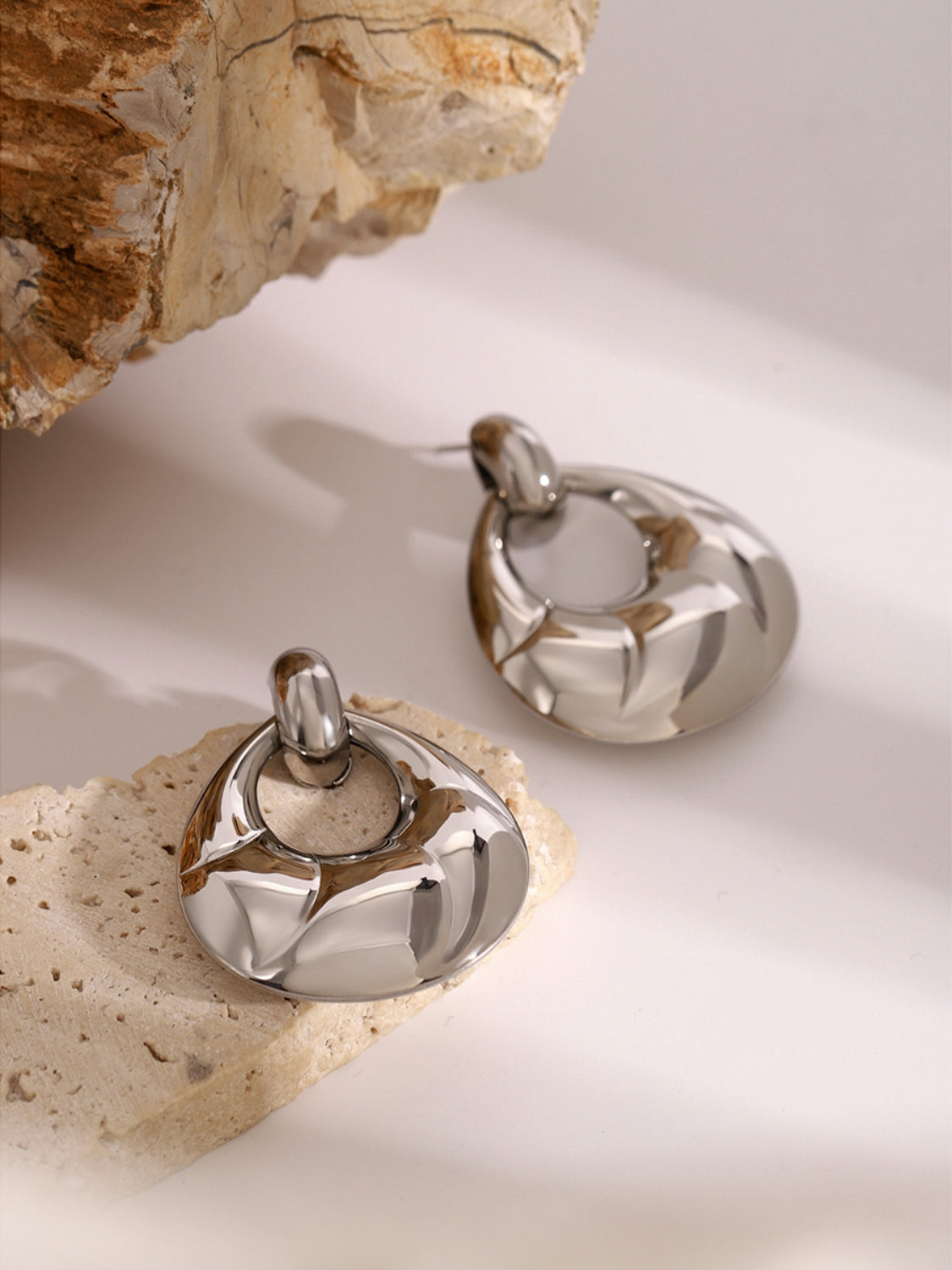 Stainless Steel Teardrop Shape Earrings - Charming Charlie