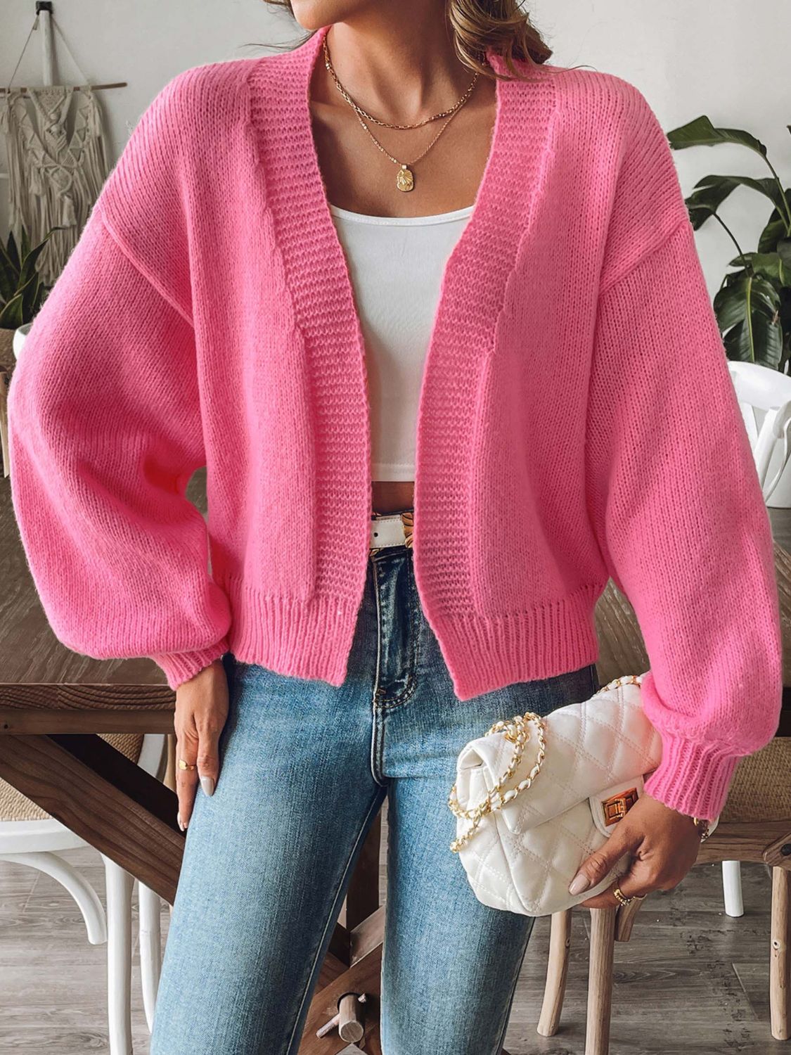 Open Front Long Sleeve Cardigan - Charming Charlie
