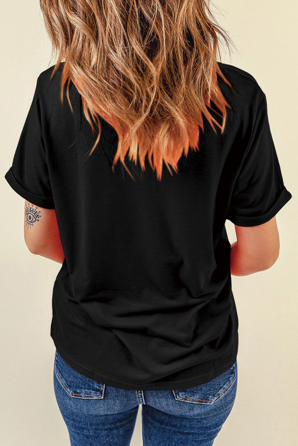 US Flag Round Neck Short Sleeve T-Shirt - Charming Charlie