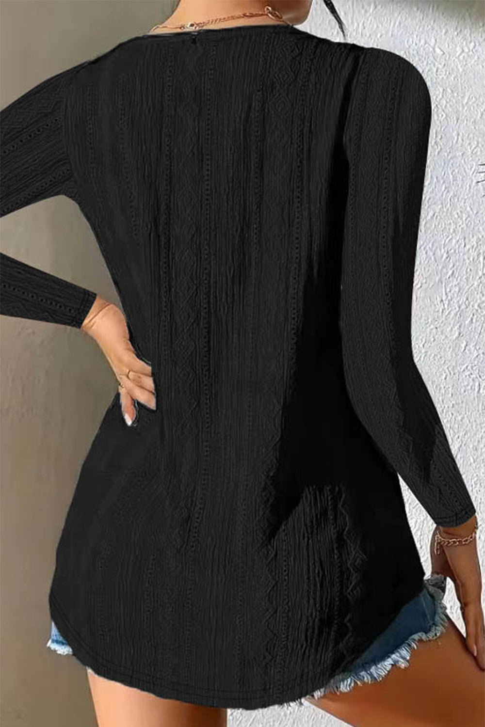 V-Neck Long Sleeve Blouse - Charming Charlie