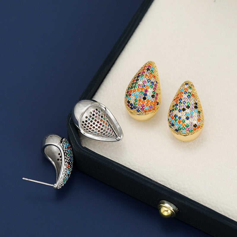 18K Gold-Plated Zircon Teardrop Earring - Charming Charlie