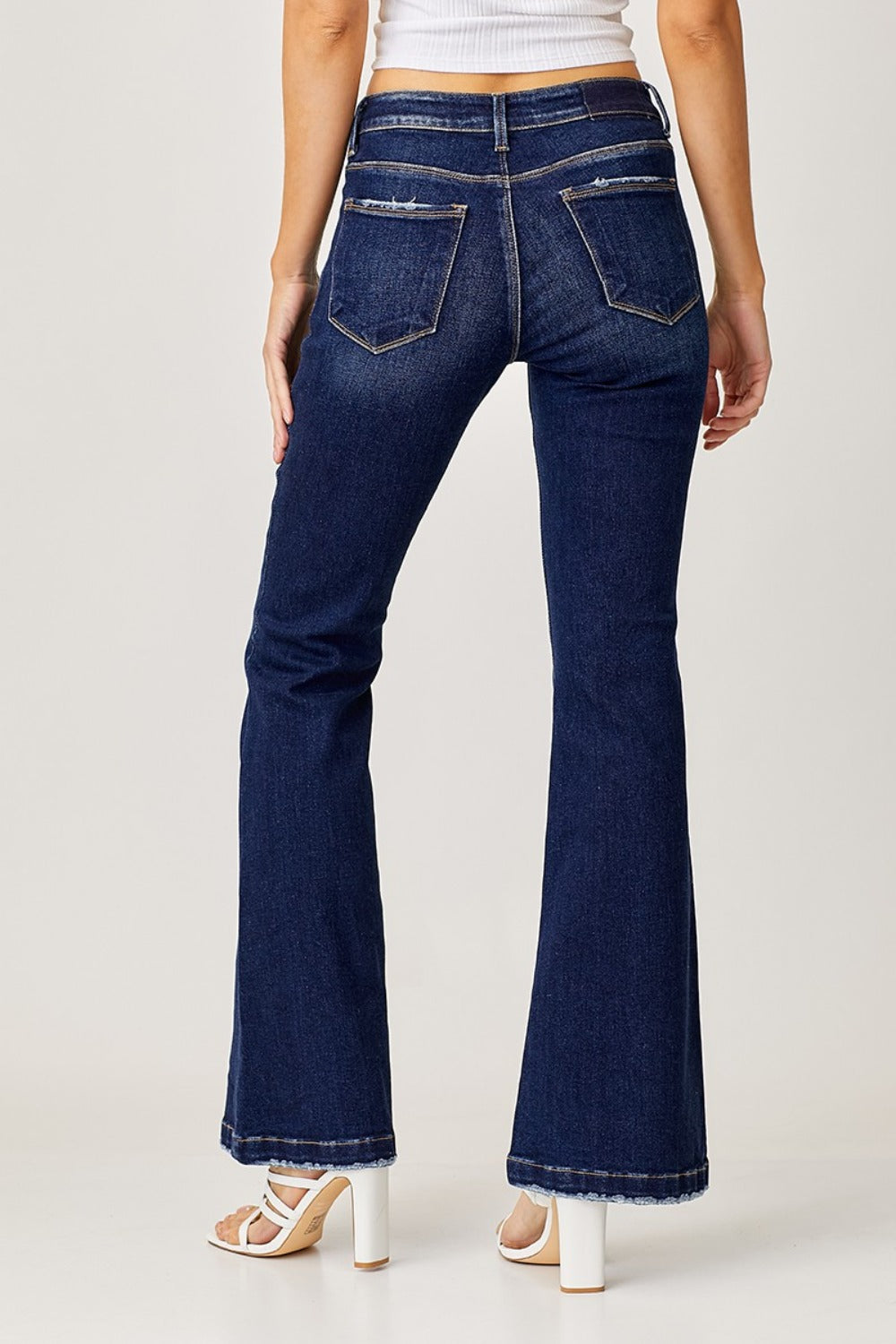 RISEN Full Size Low Rise Flare Jeans - Charming Charlie