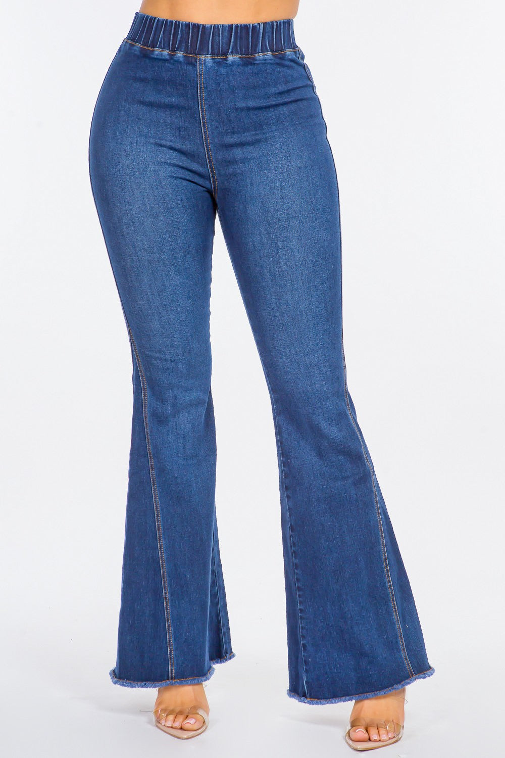 American Bazi High Waist Curvy Flare Jeans - Charming Charlie