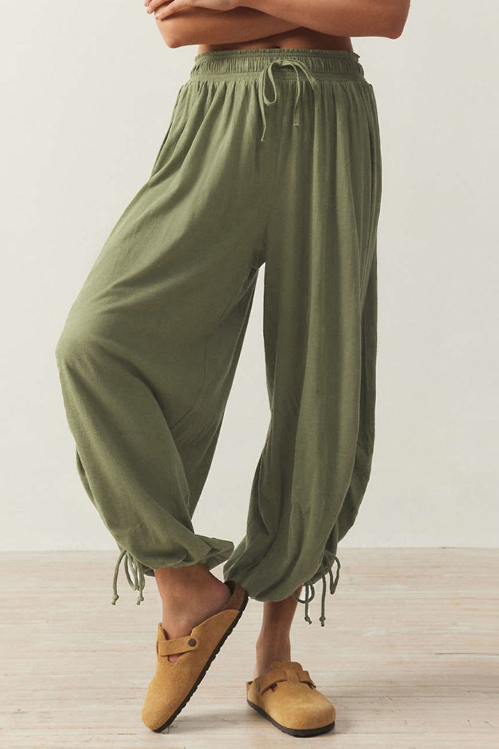 Drawstring Ruched Pants - Charming Charlie