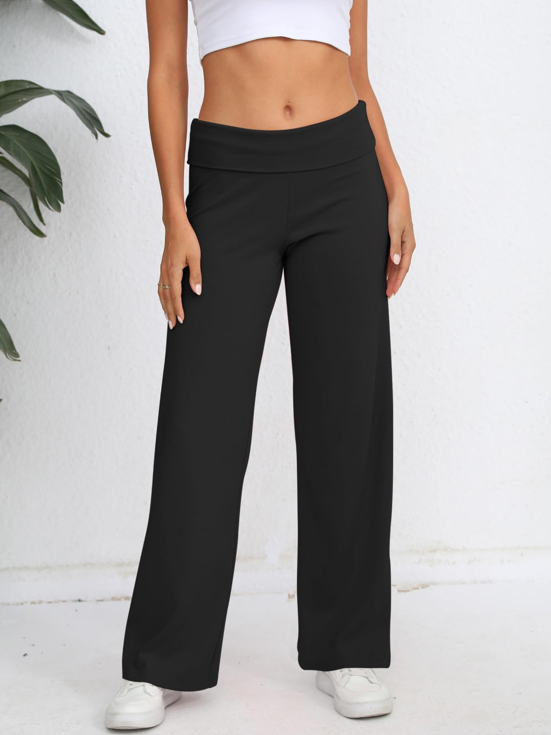 Elastic Waist Wide Leg Pants - Charming Charlie