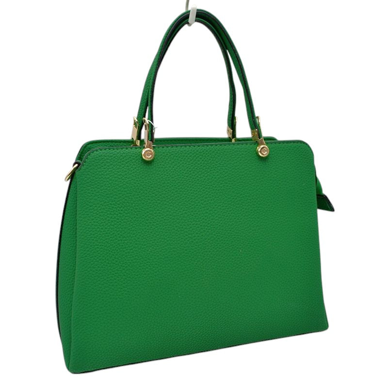 Textured Faux Leather Top Handle Tote Bag - Charming Charlie