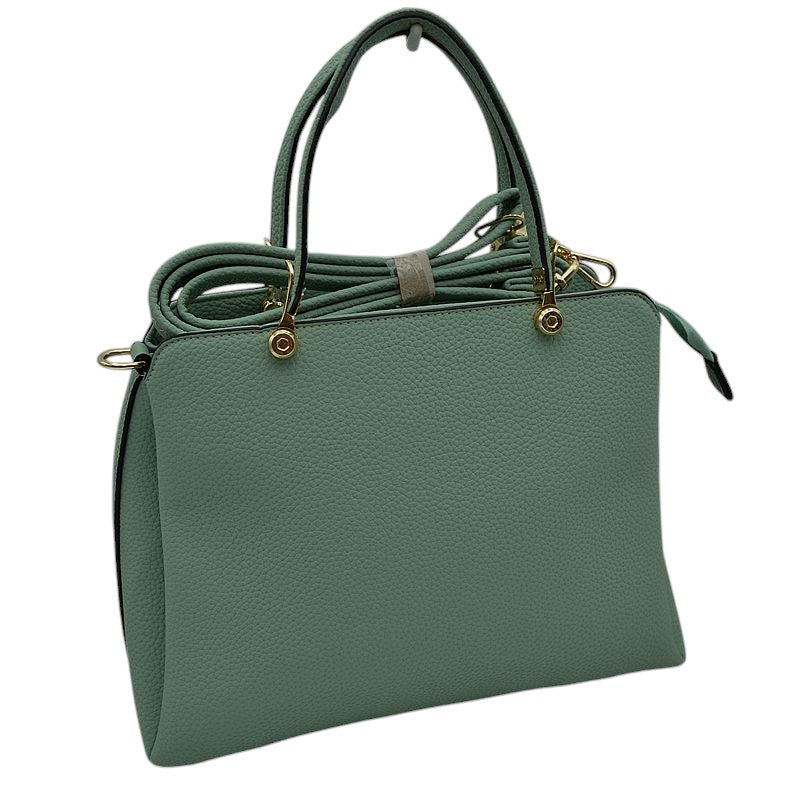 Textured Faux Leather Top Handle Tote Bag - Charming Charlie