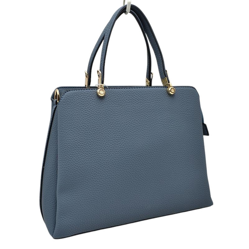 Textured Faux Leather Top Handle Tote Bag - Charming Charlie