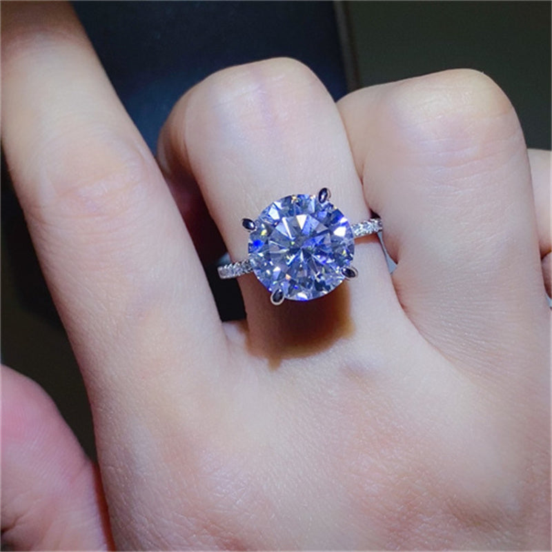 5 Carat Moissanite 925 Sterling Silver Ring - Charming Charlie