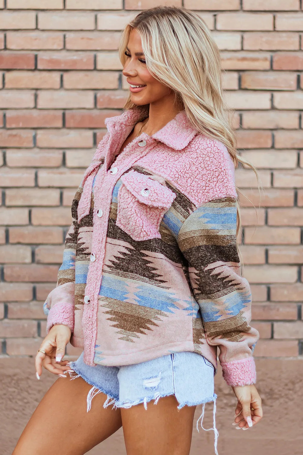 Button Up Long Sleeve Jacket - Charming Charlie