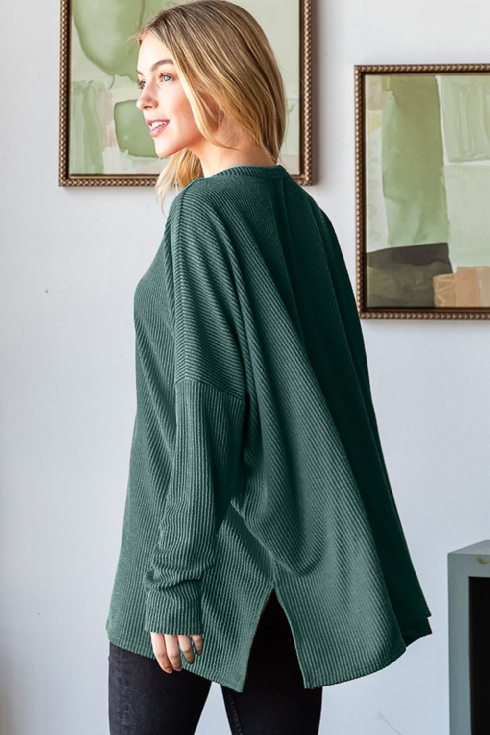 Heimish Sequin Nutcracker Long Sleeve Ribbed Top - Charming Charlie