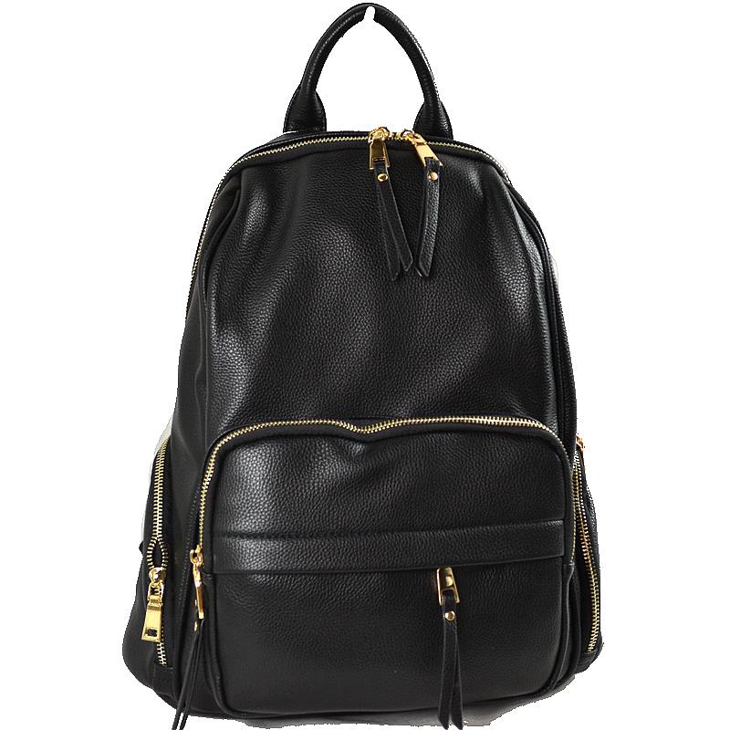 Elegant Soft PU Leather Bag Casual Shoulder Women’s Backpack - Backpacks