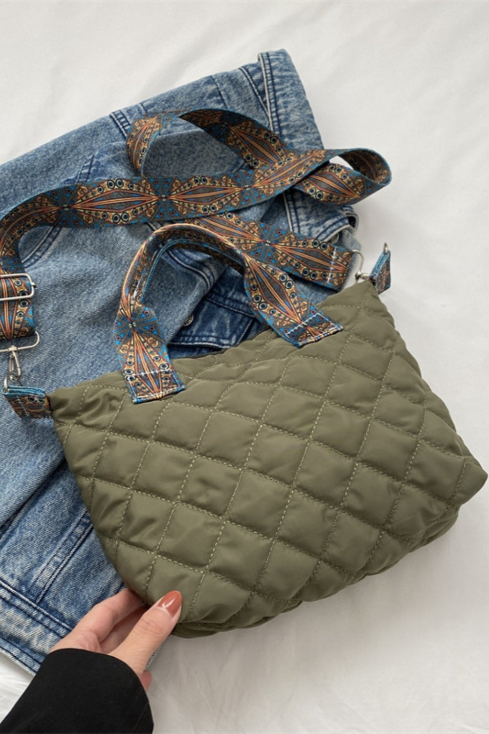 Bubble Textured Printed Strap Handbag - Charming Charlie