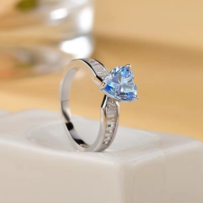 2 Carat Moissanite 925 Sterling Silver Ring - Charming Charlie